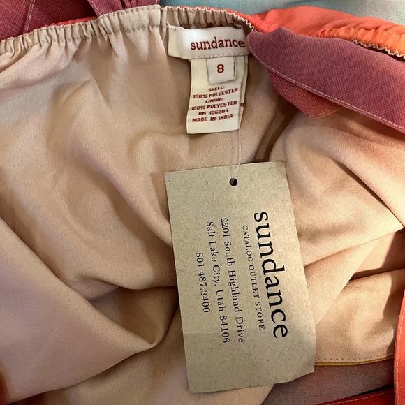 Sundance Maxi Dress Rainbow Sherbet Ombre Flowy Maxi Chiffon Halter BRAND NEW - Picture 4 of 10